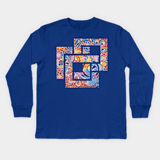 Abstract Psychedelic Hippie Art Kids Long Sleeve T-Shirt